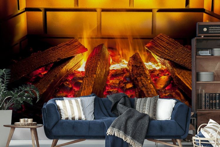 Fototapety kominek – symbol ciepła i ogniska domowego
